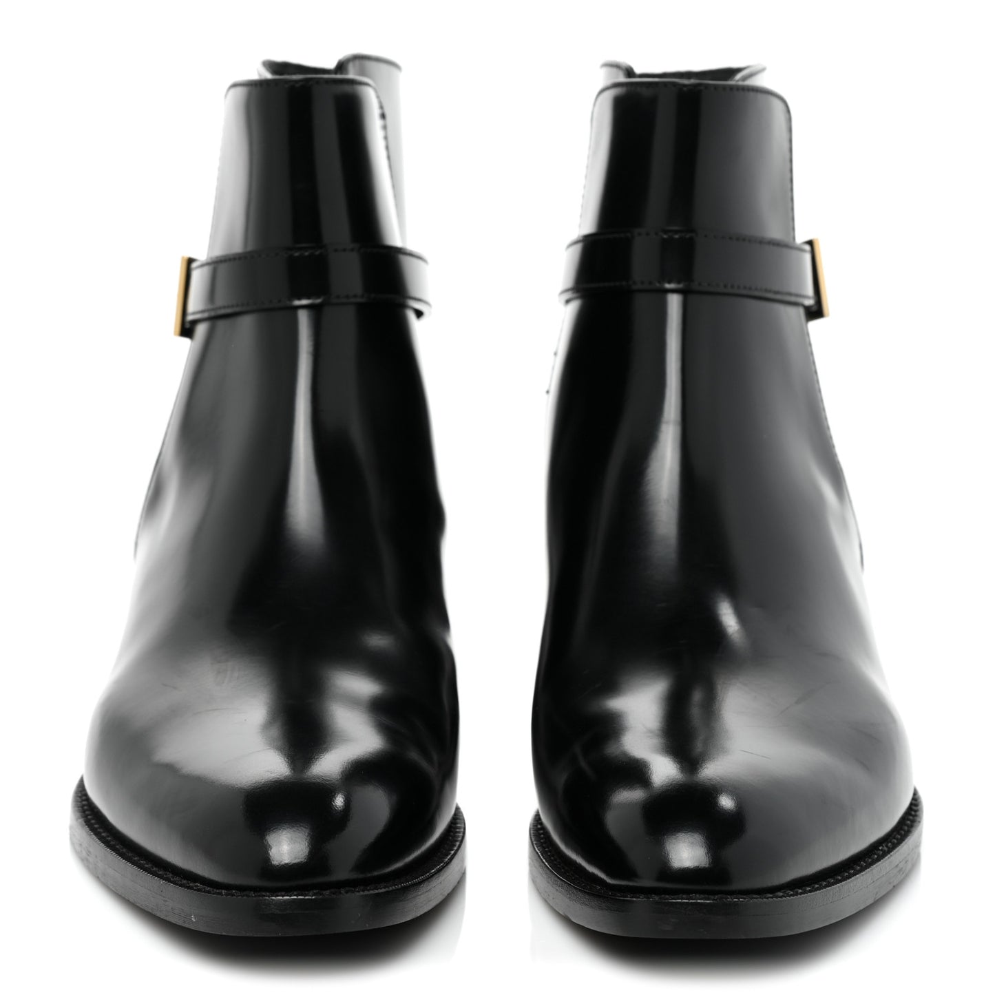Calfskin Monogram Flat Ankle Boots 38 Black