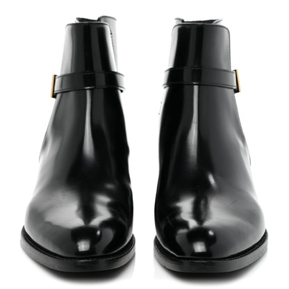 Louis Vuitton Calfskin Monogram Flat Ankle Boots 38 Black 2 of 13