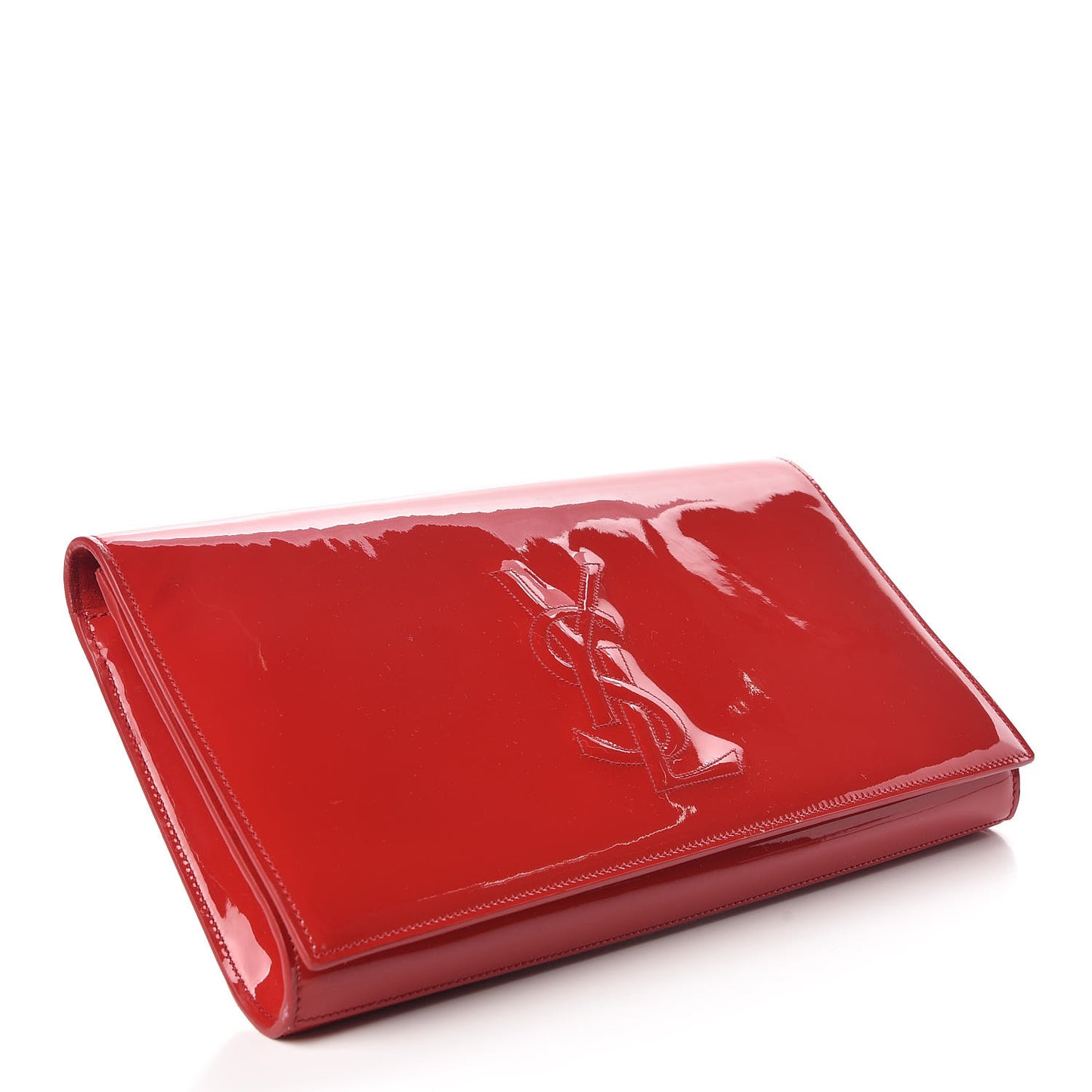 Patent Monogram Large Belle De Jour Clutch Red