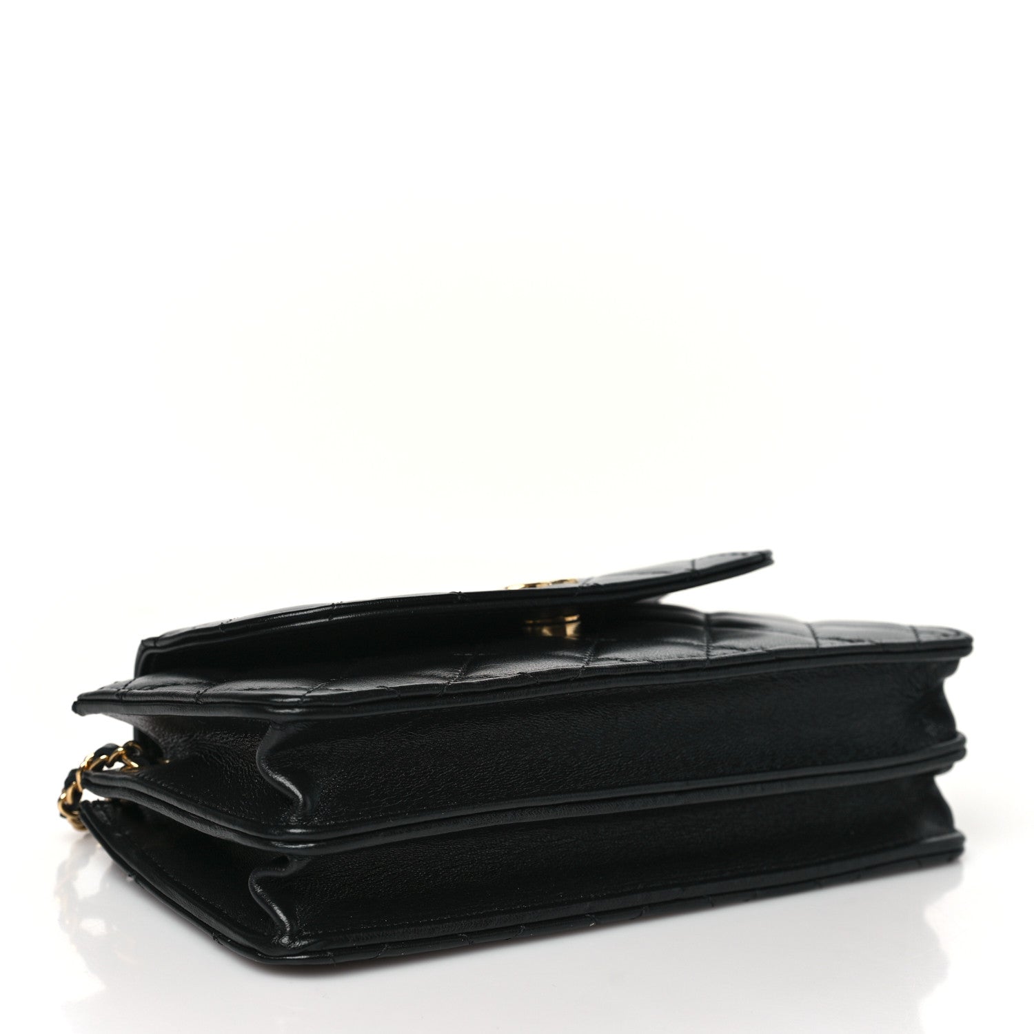 Chanel Lambskin Quilted Phone Holder Flap Black 4 of 10