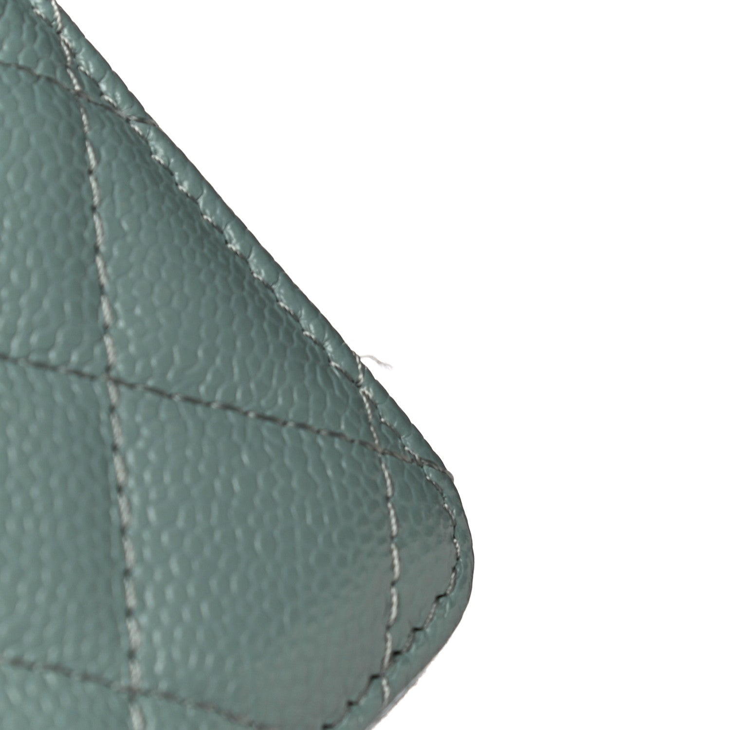 Chanel Caviar Quilted Zip Card Holder Light Blue 12 of 13