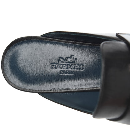 Hermes Goatskin Paradis Mules 37.5 Black 6 of 13