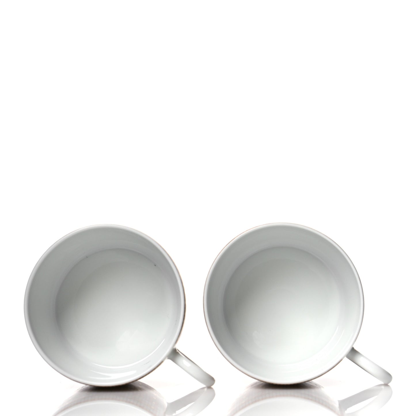 Porcelain Mosaique Au 24 Gold Tea Cup And Saucer Set Of 2