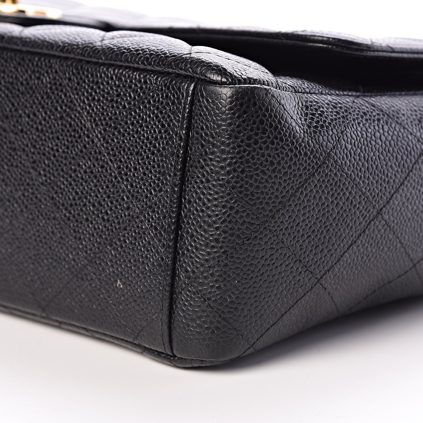 Caviar Quilted Maxi Double Flap Black