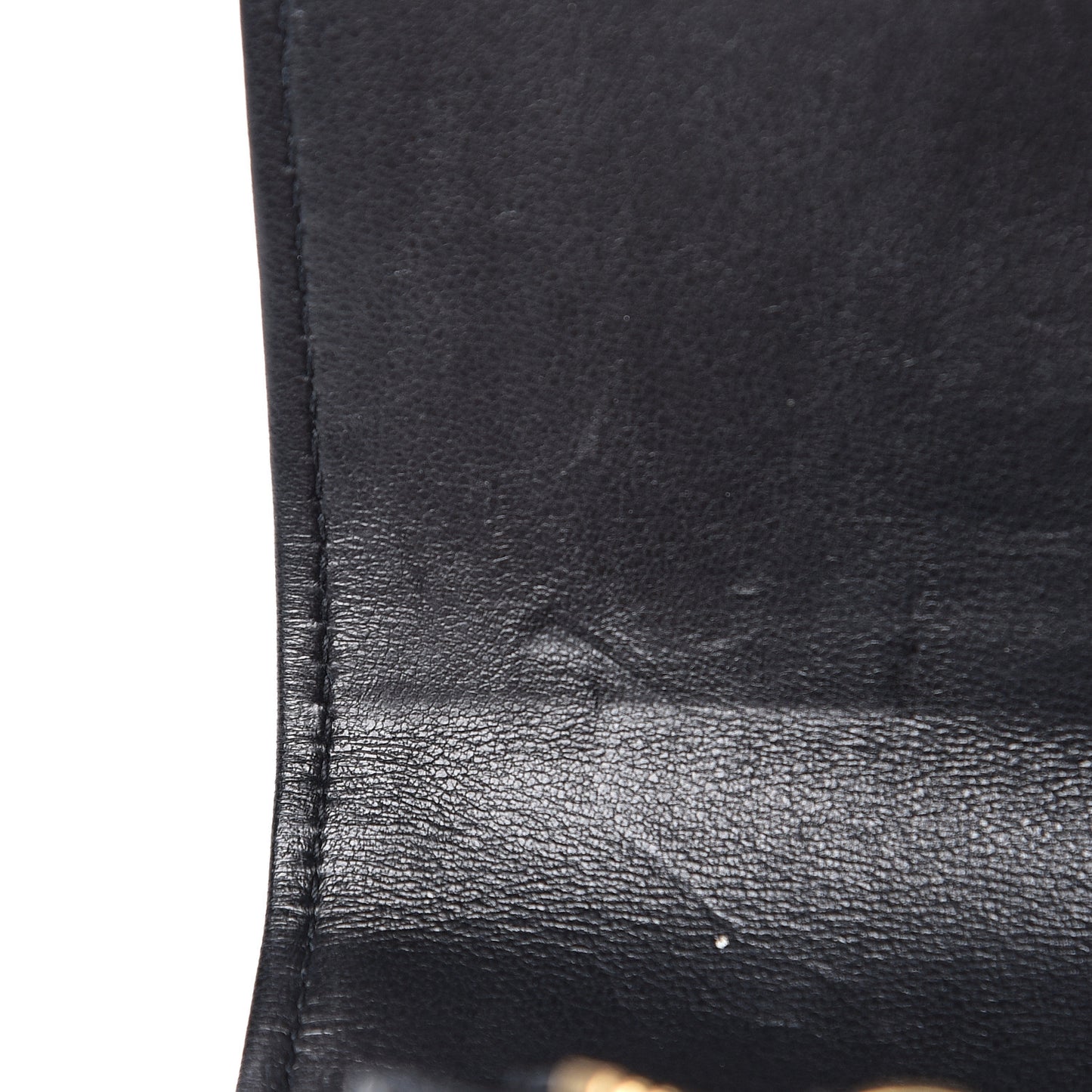 Lambskin Matelasse Monogram Large Vicky Continental Wallet Black
