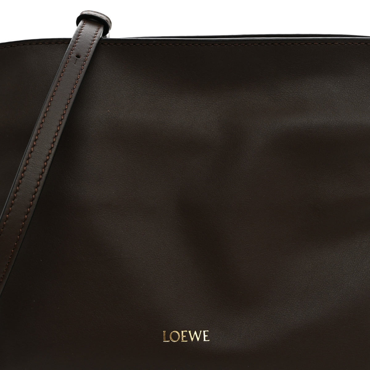 Calfskin Mini Flamenco Knot Clutch  Chocolate