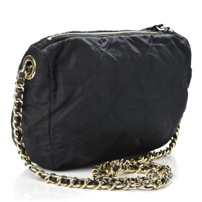 Prada Nylon Tessuto Impuntu Quilted Shoulder Bag Black 3 of 14