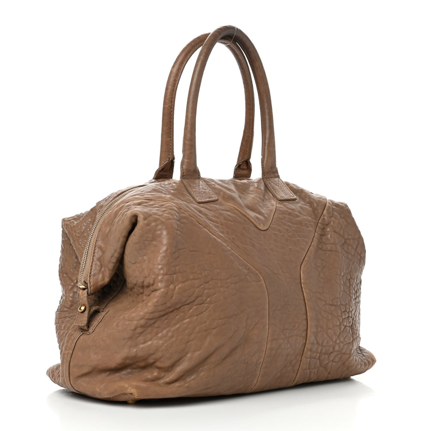 Pebbled Lambskin Medium Easy Sac Brown