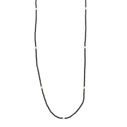 Tiffany Sterling Silver Black Spinel Pearl Ziegfeld Bead Necklace 1 of 6