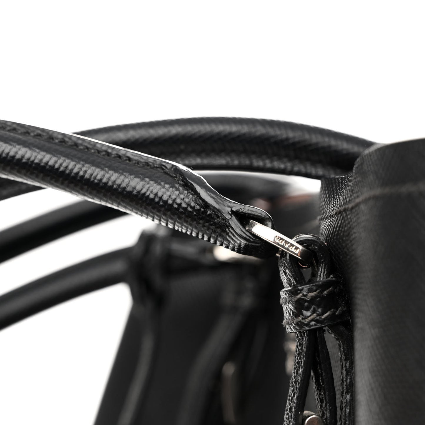 Saffiano Cuir Large Double Bag Black Mughetto