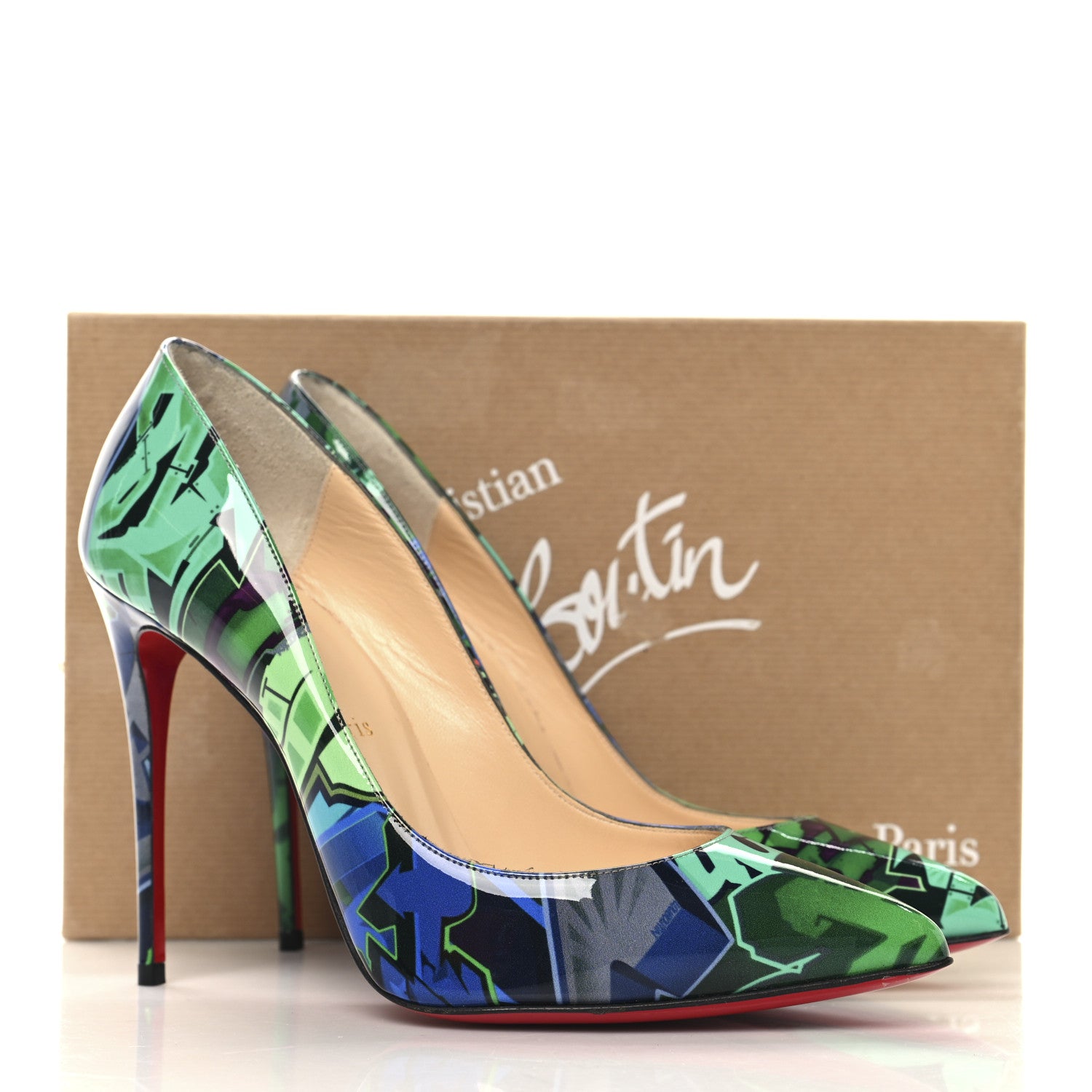 Christian Louboutin Patent Metrograf Pigalle Follies 100 Pumps 39 Multicolor 9 of 9