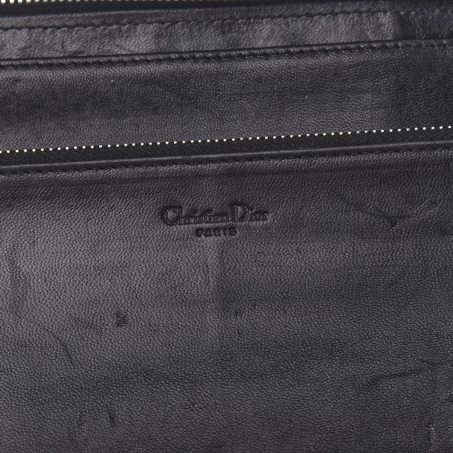 Christian Dior Lambskin Cannage Lady Dior Zip Organizer Wallet Black 6 of 6