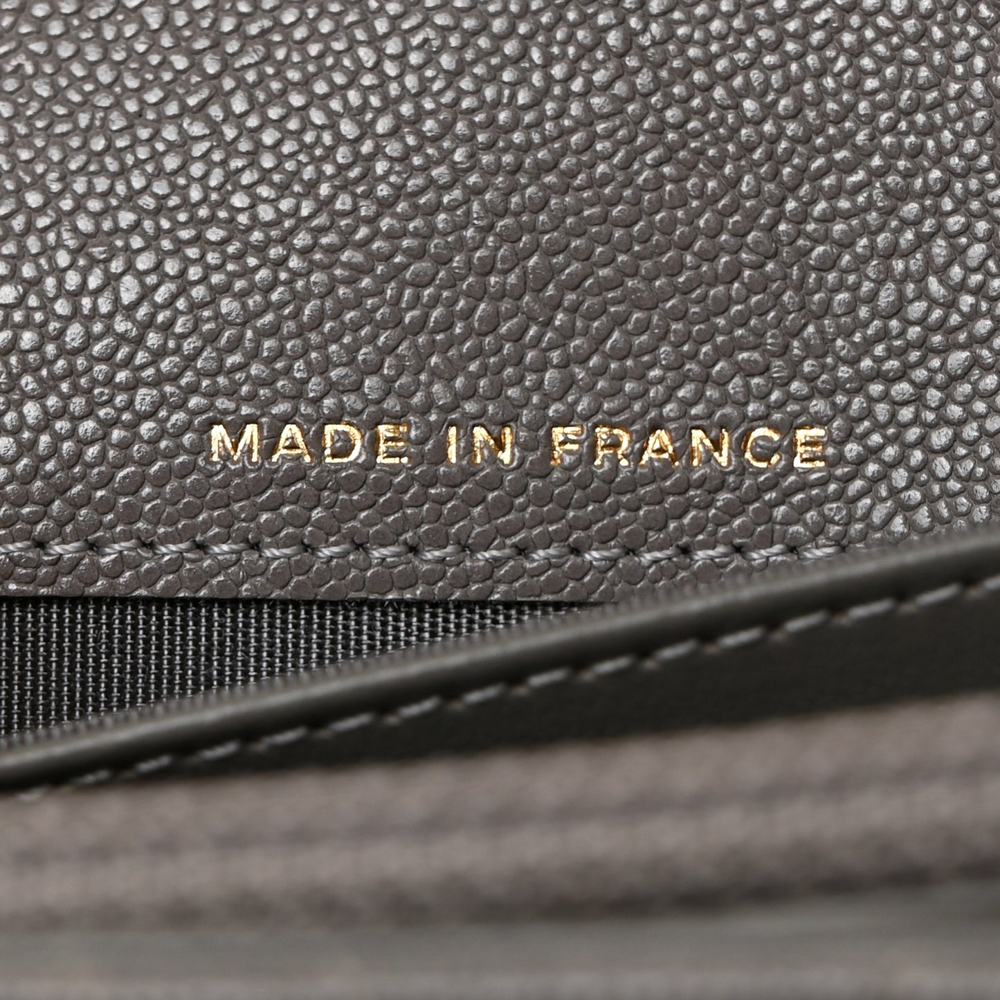 Caviar Quilted Medium Boy Flap Wallet Grey