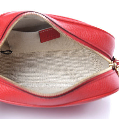 Gucci Pebbled Calfskin Small Soho Disco Bag Tabasco Red 5 of 9