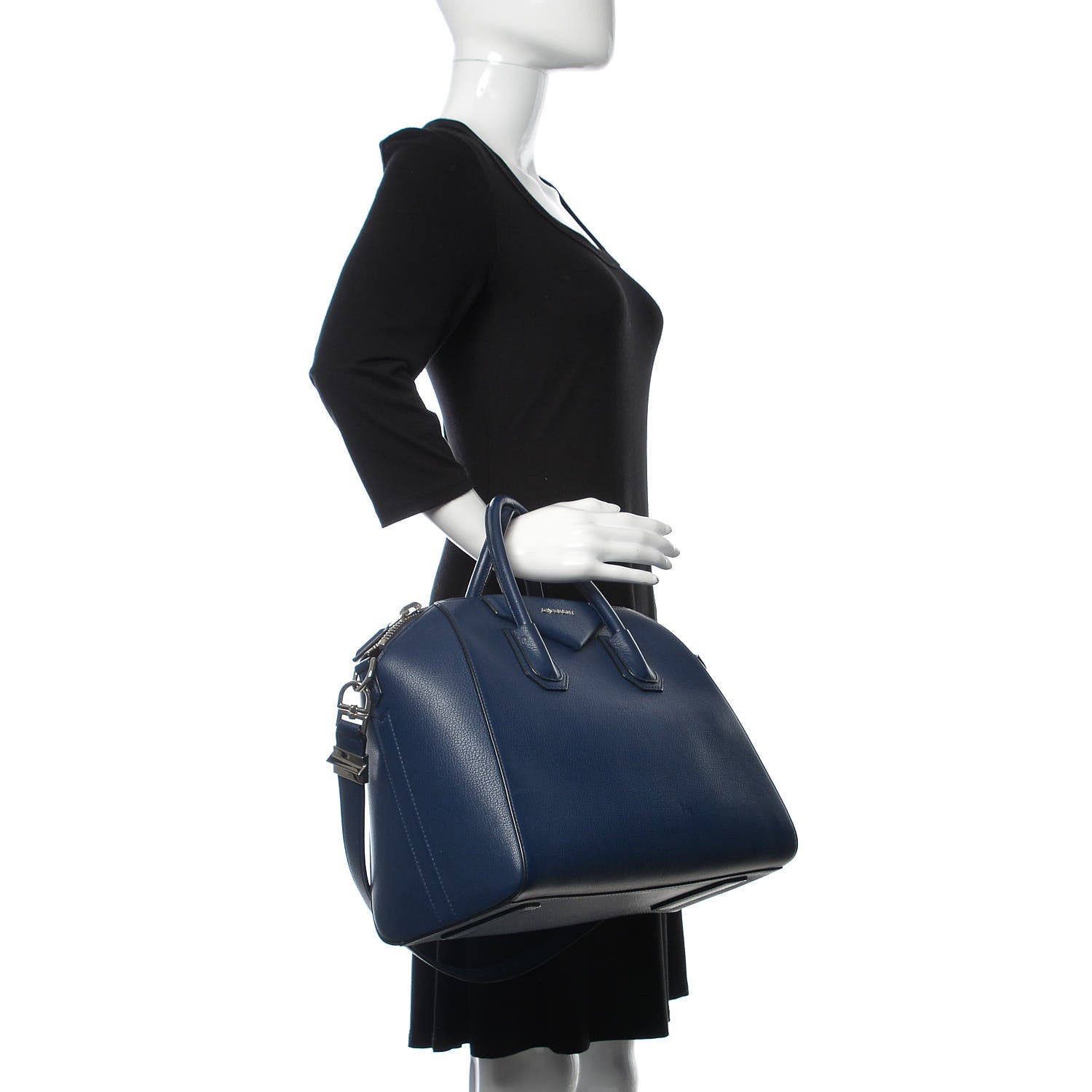 Givenchy Sugar Goatskin Medium Antigona Deep Blue 3 of 11