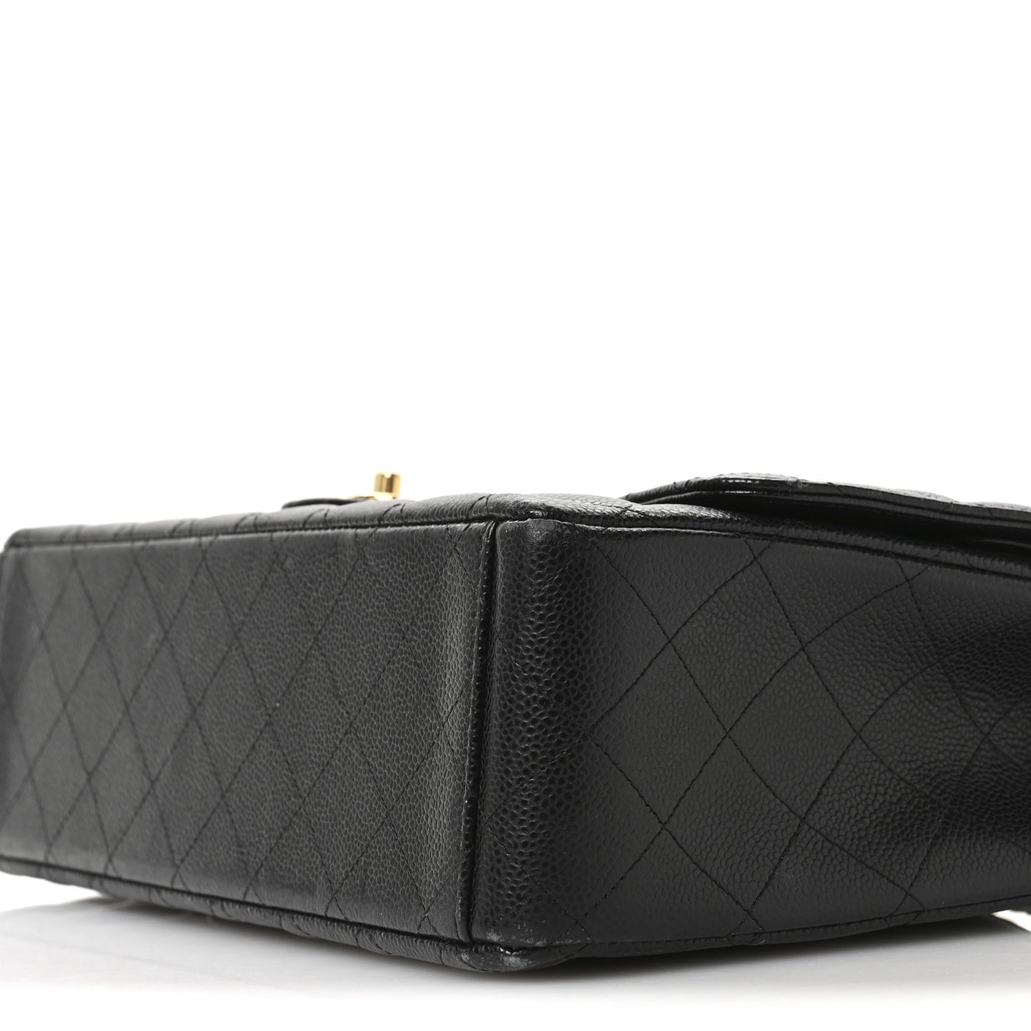 Caviar Quilted Maxi Double Flap Black