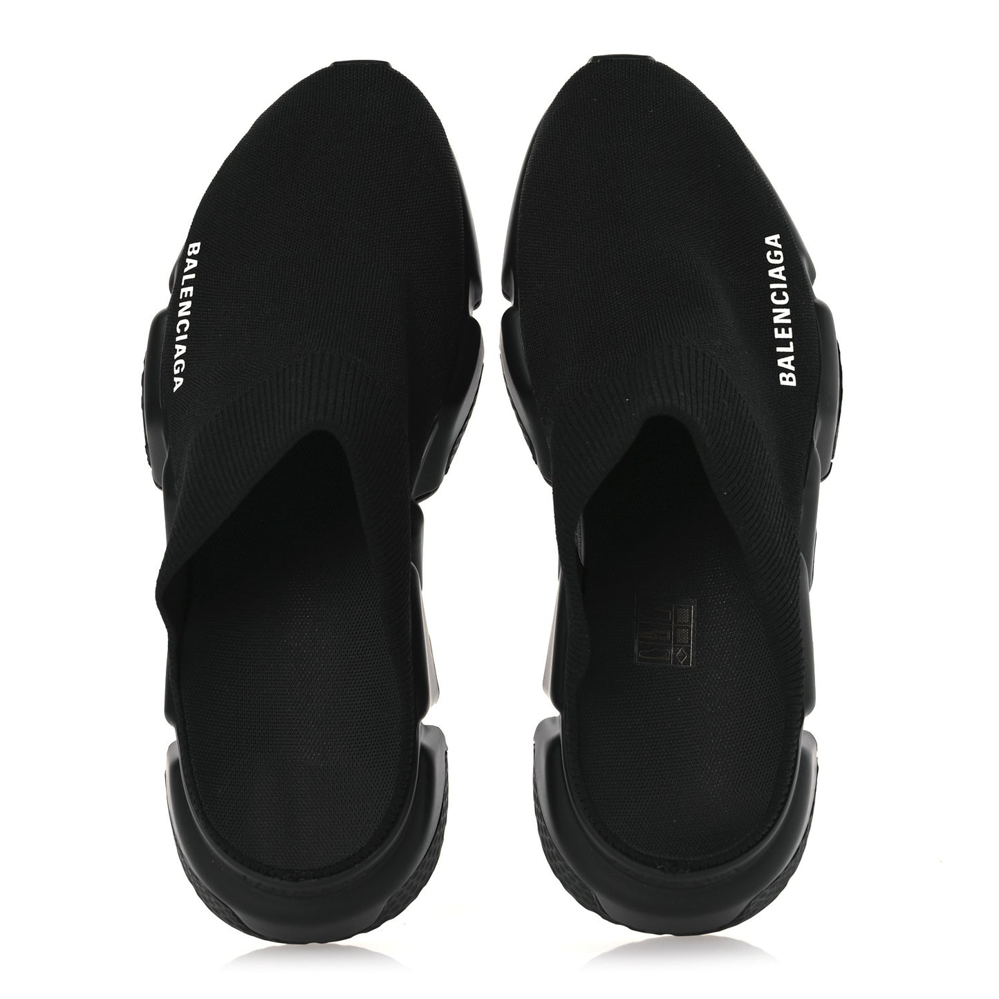 Neoprene Knit Womens Speed Sneakers Mules 38 Black