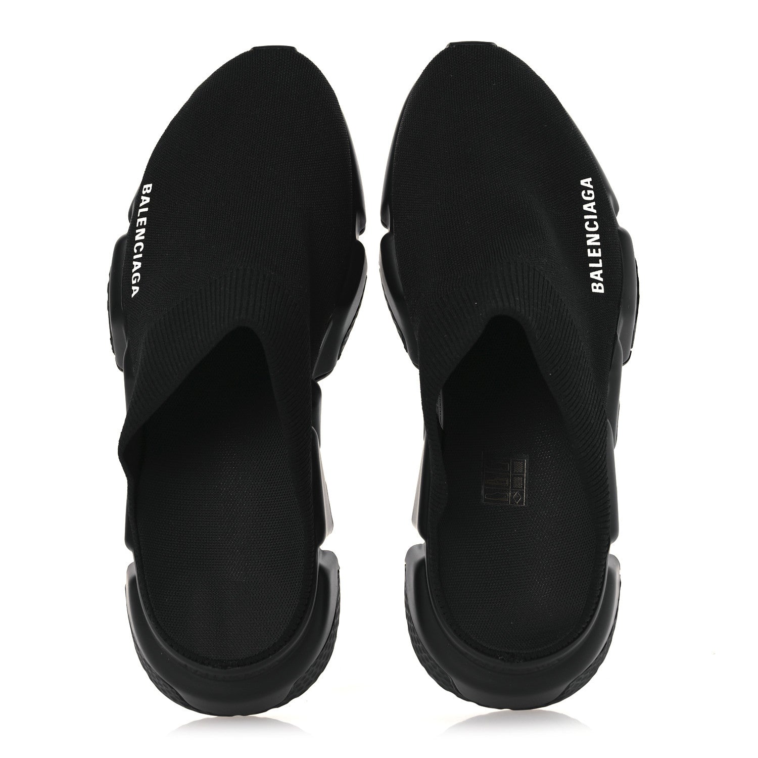 Balenciaga Neoprene Knit Womens Speed Sneakers Mules 38 Black 2 of 11