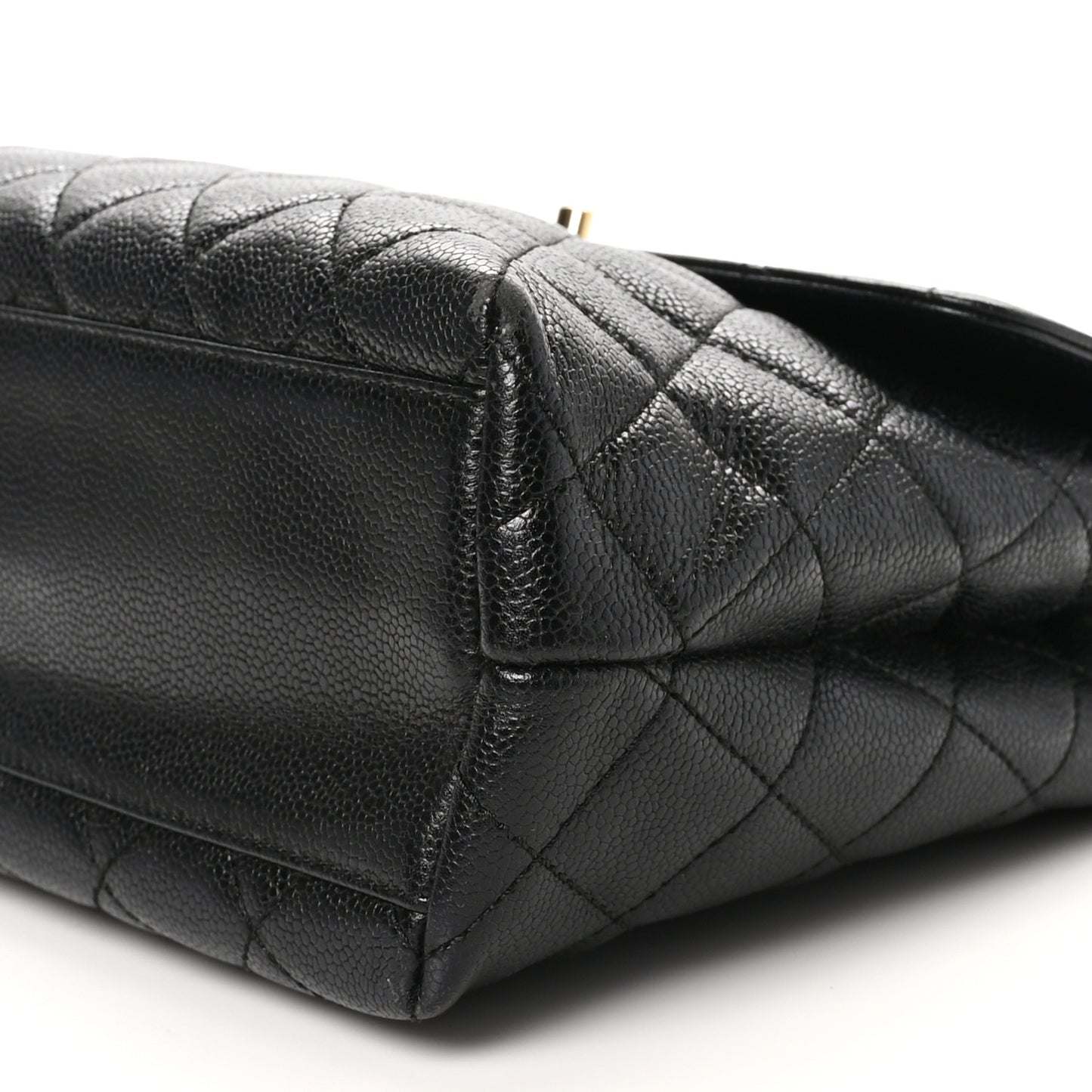 Caviar Quilted Jumbo Kelly Flap Black
