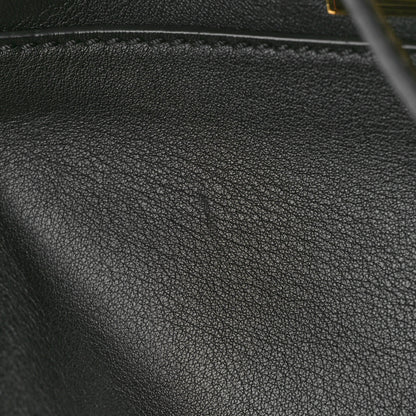 Fendi Vitello Seta Lace Up Medium Peekaboo Iconic Satchel Black 11 of 11