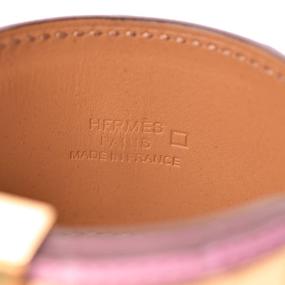 Hermes Matte Alligator Collier De Chien CDC Bracelet T2 Pink 4 of 6