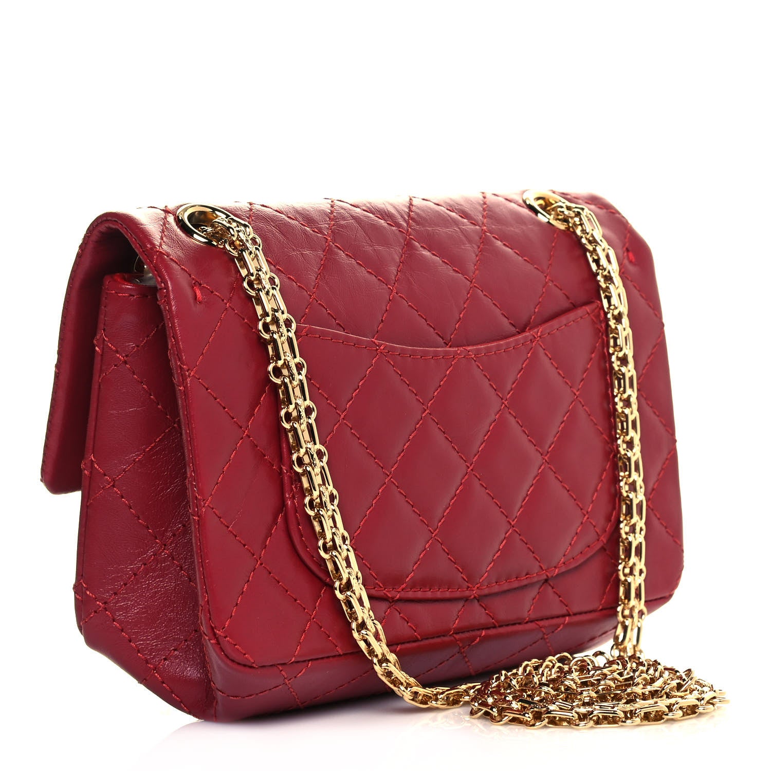 Chanel Aged Calfskin Quilted 2.55 Reissue Mini Flap Red 3 of 15