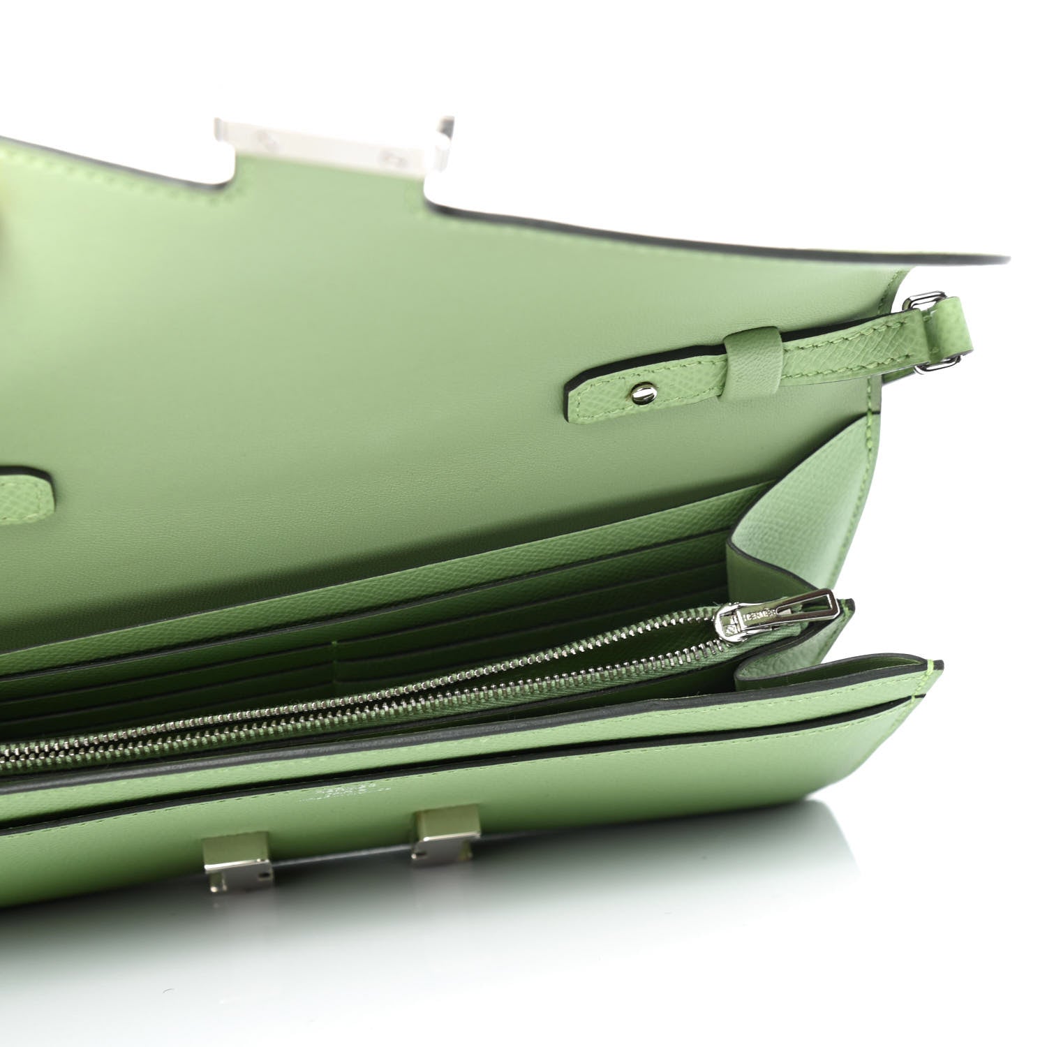 Hermes Epsom Constance Long To Go Wallet Vert Criquet 4 of 4