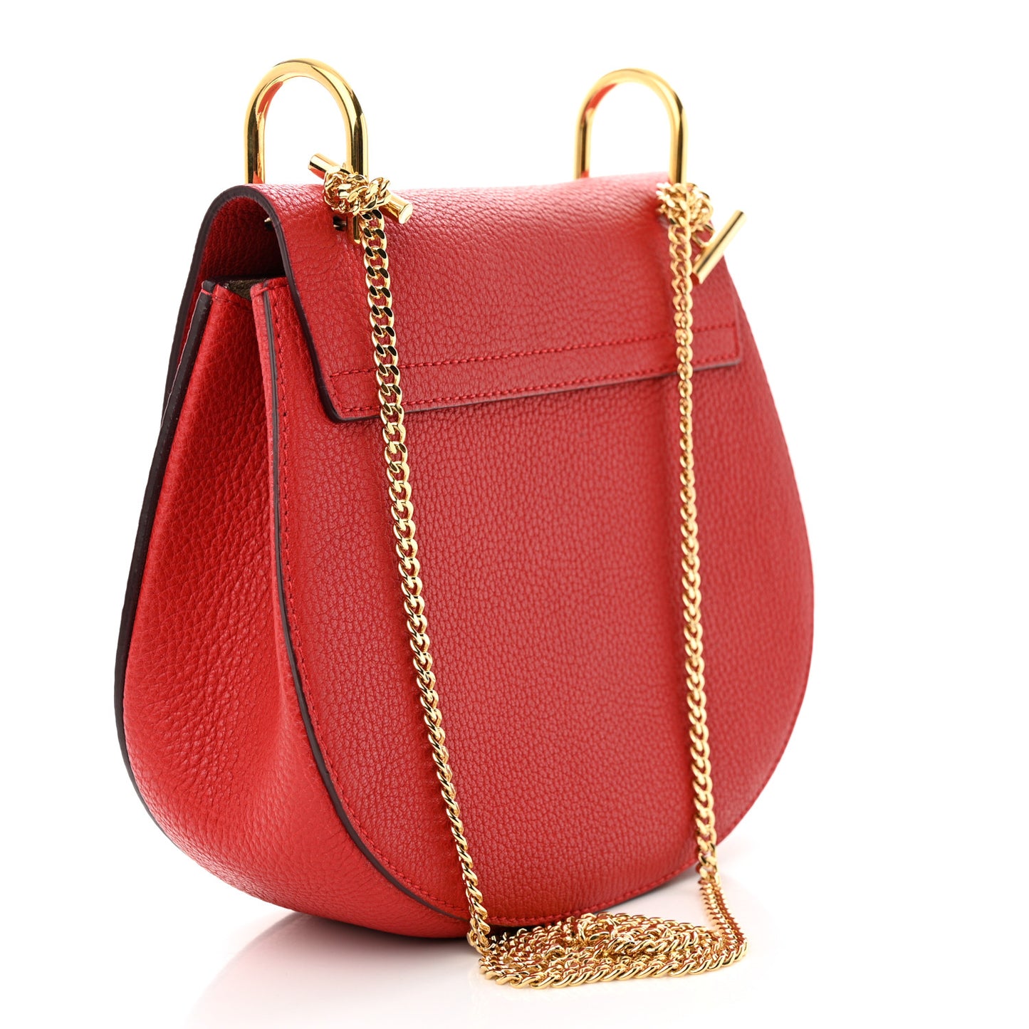 Goatskin Drew Shoulder Bag Red