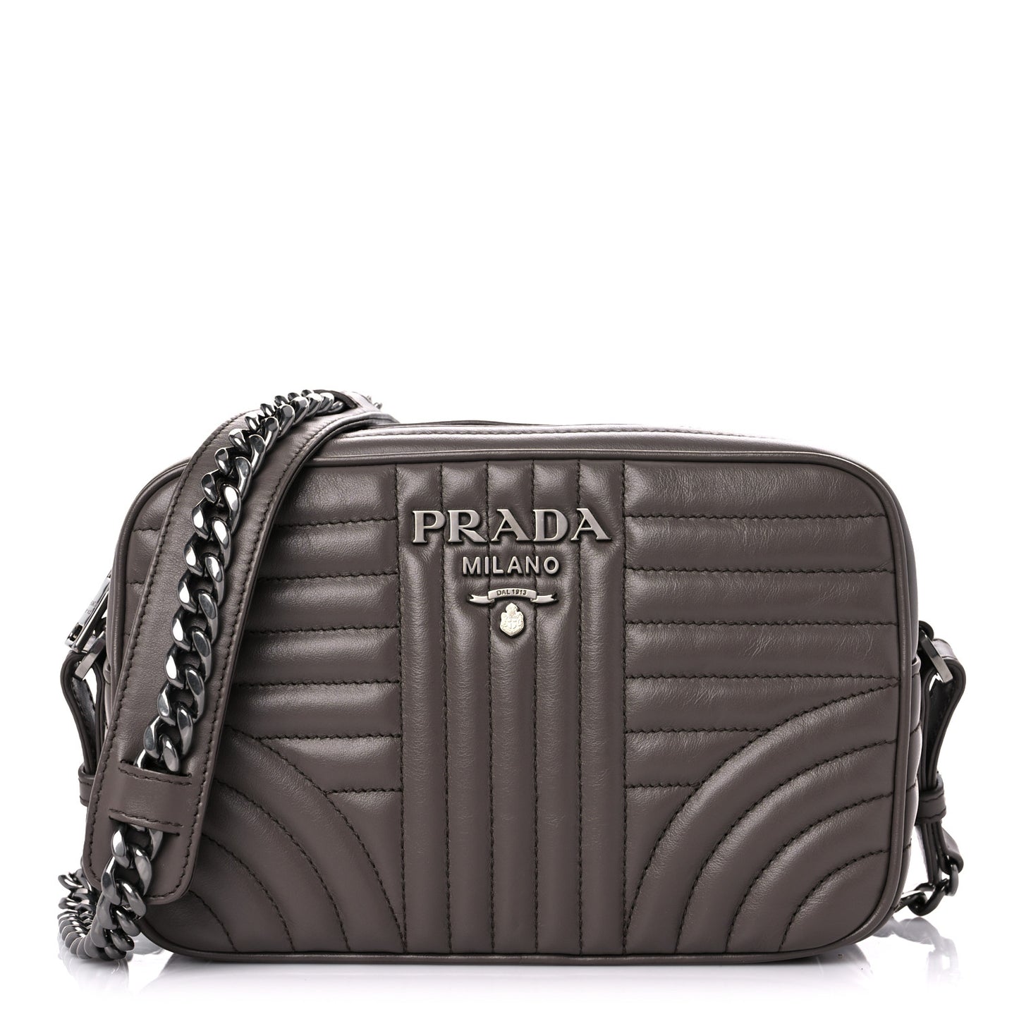 Soft Calfskin Impunture Diagramme Camera Bag Bambu