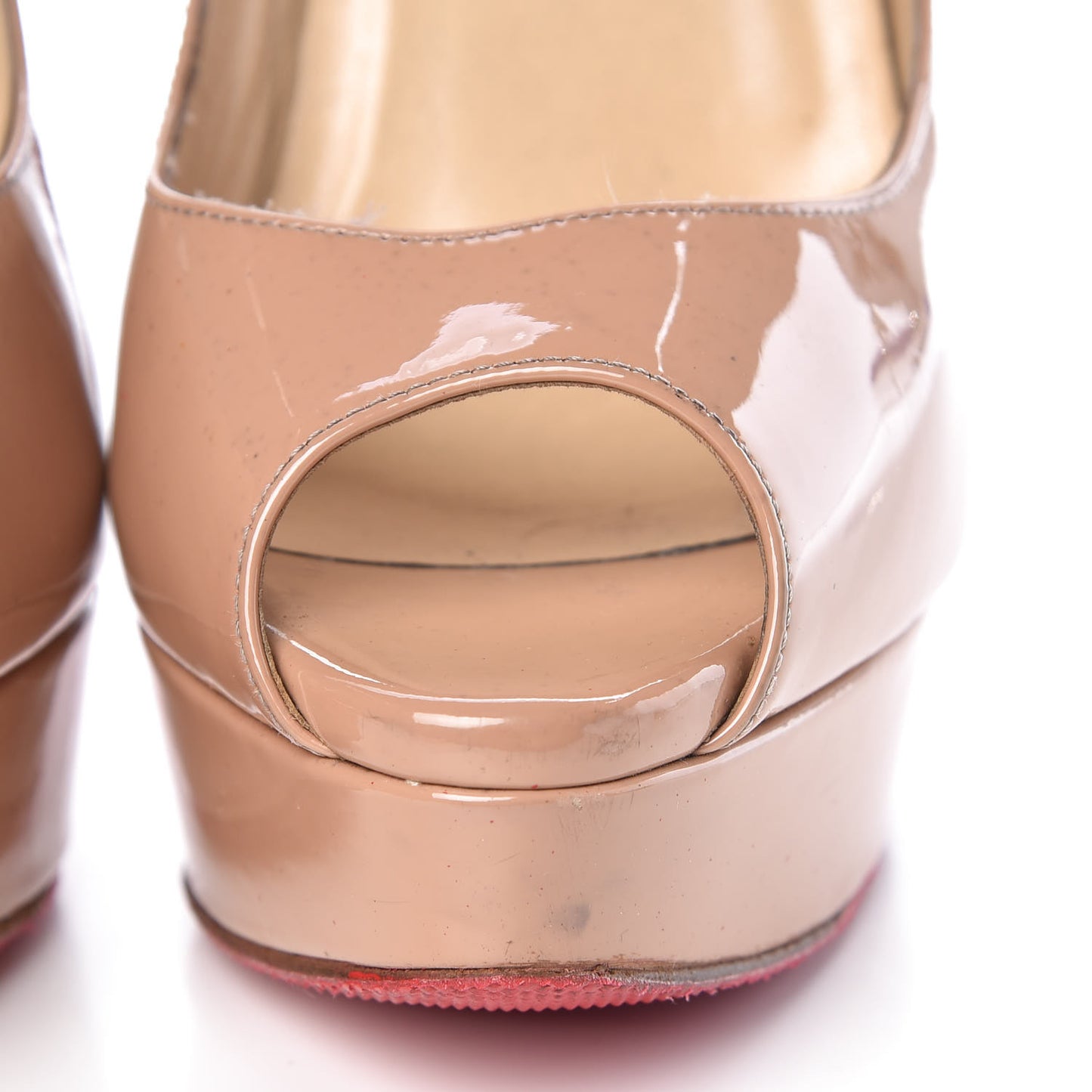 Patent Lady Peep 150 Pumps 38 Nude