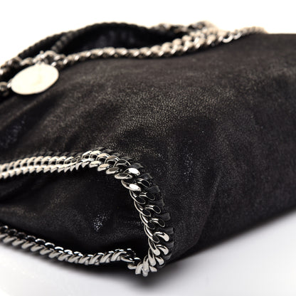 Stella McCartney Embellished Shaggy Deer Small Falabella Fold Over Tote Black 6 of 10