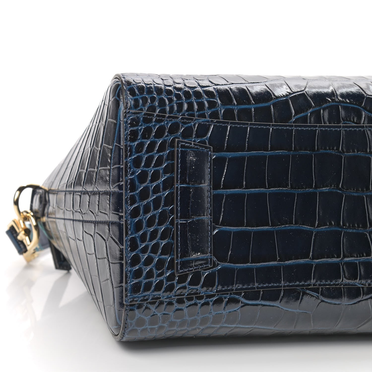 Givenchy Calfskin Crocodile Embossed Small Antigona Navy 8 of 9