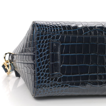 Givenchy Calfskin Crocodile Embossed Small Antigona Navy 8 of 9