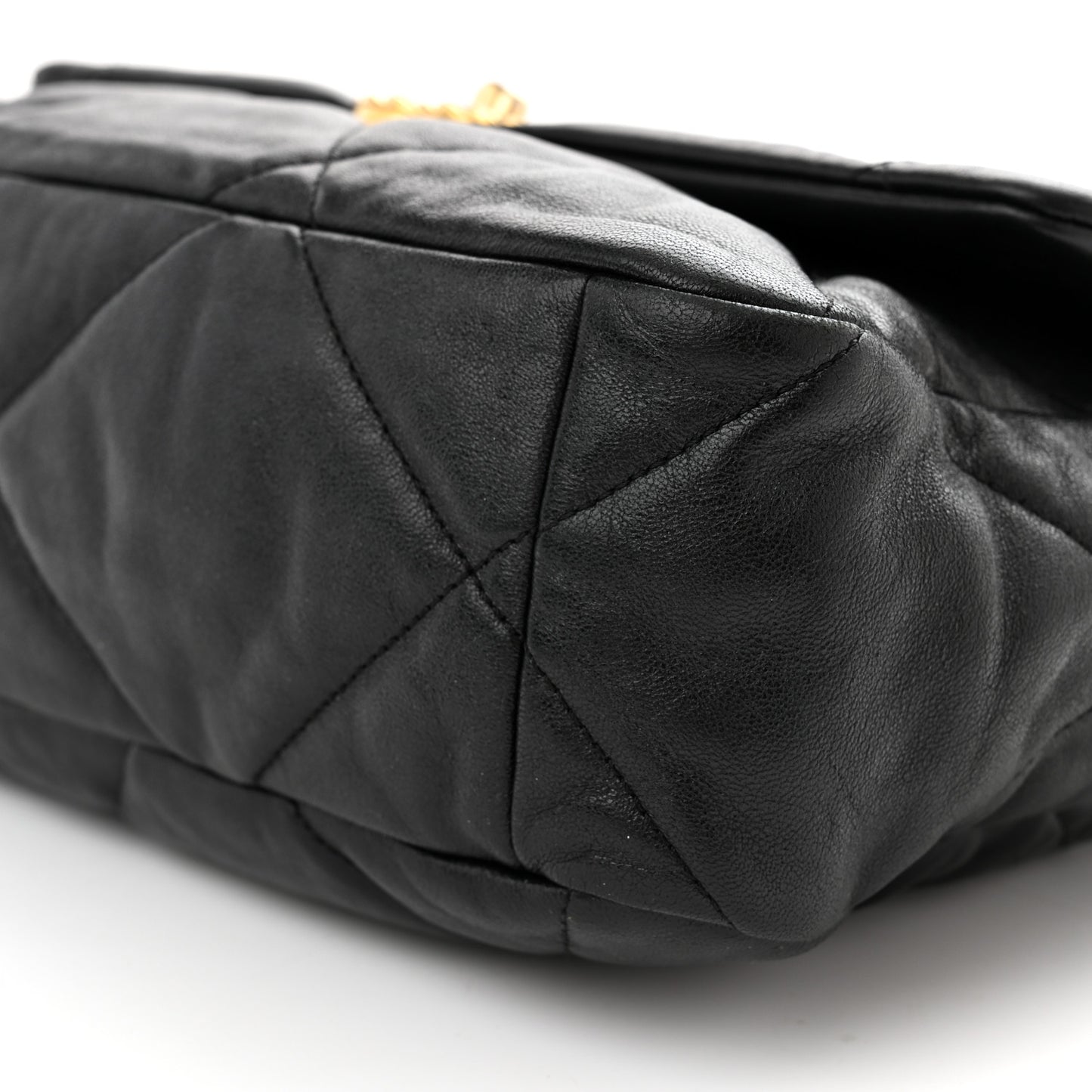 Lambskin Quilted Large Chanel 19 Flap Black