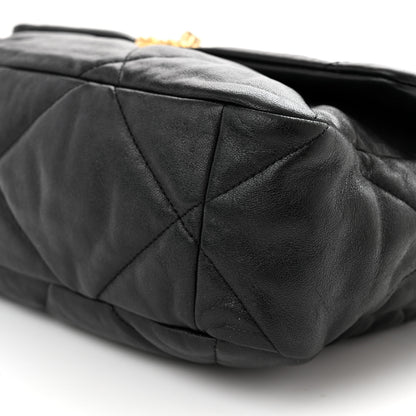 Chanel Lambskin Quilted Large Chanel 19 Flap Black 10 of 10