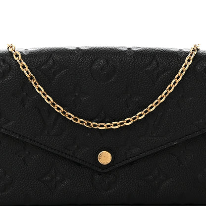 Louis Vuitton Empreinte Pochette Felicie Chain Wallet Black 8 of 10