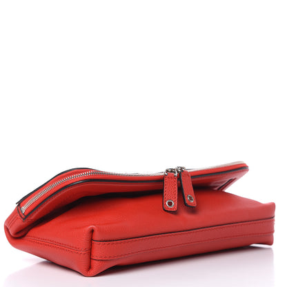 Alexander McQueen Grainy Calfskin Padlock Skull Clutch Red 4 of 9