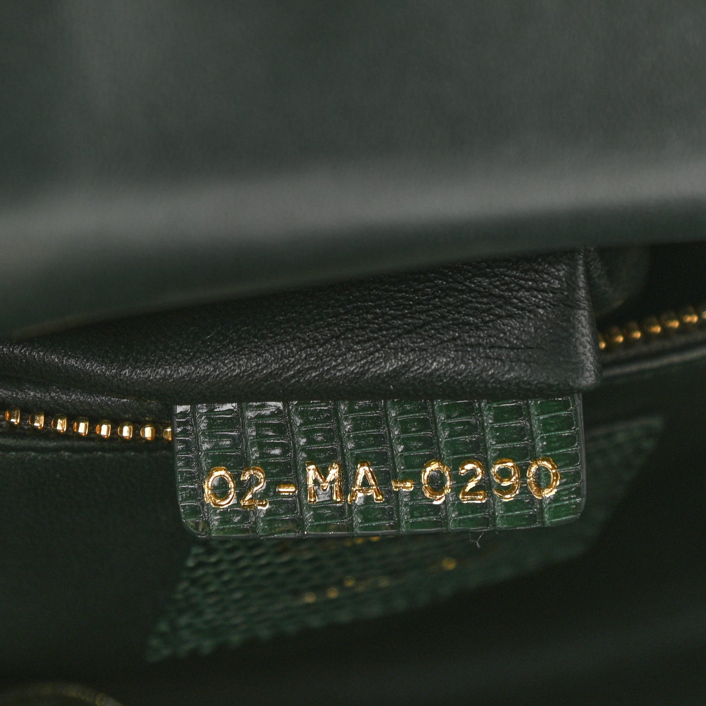 Lizard Mini Lady Dior Green