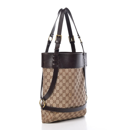 Gucci Monogram Calfskin Tote Dark Brown 3 of 19