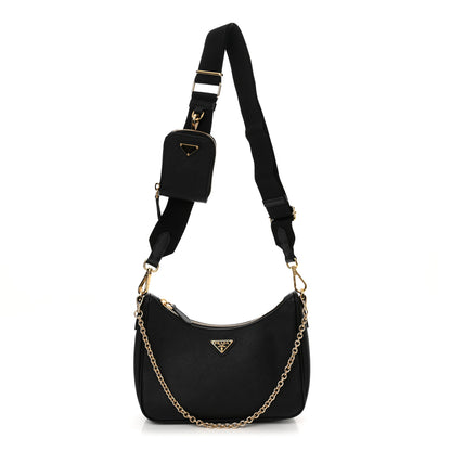 Prada Saffiano Lux Re-Edition 2005 Shoulder Bag Black 1 of 12