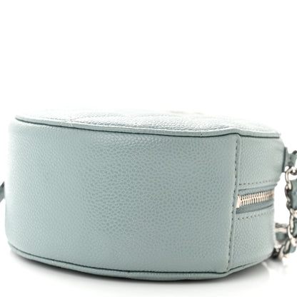 Chanel Caviar Quilted Round Clutch With Chain Light Blue 10 of 10