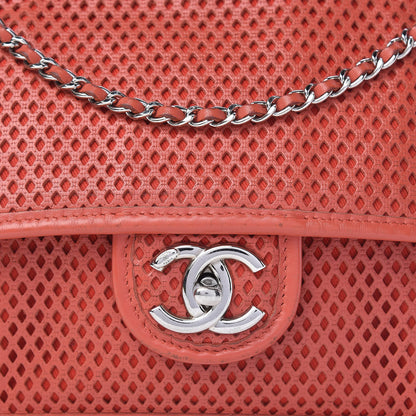 Chanel Perforated Calfskin Small Up In The Air Flap Red 8 of 14