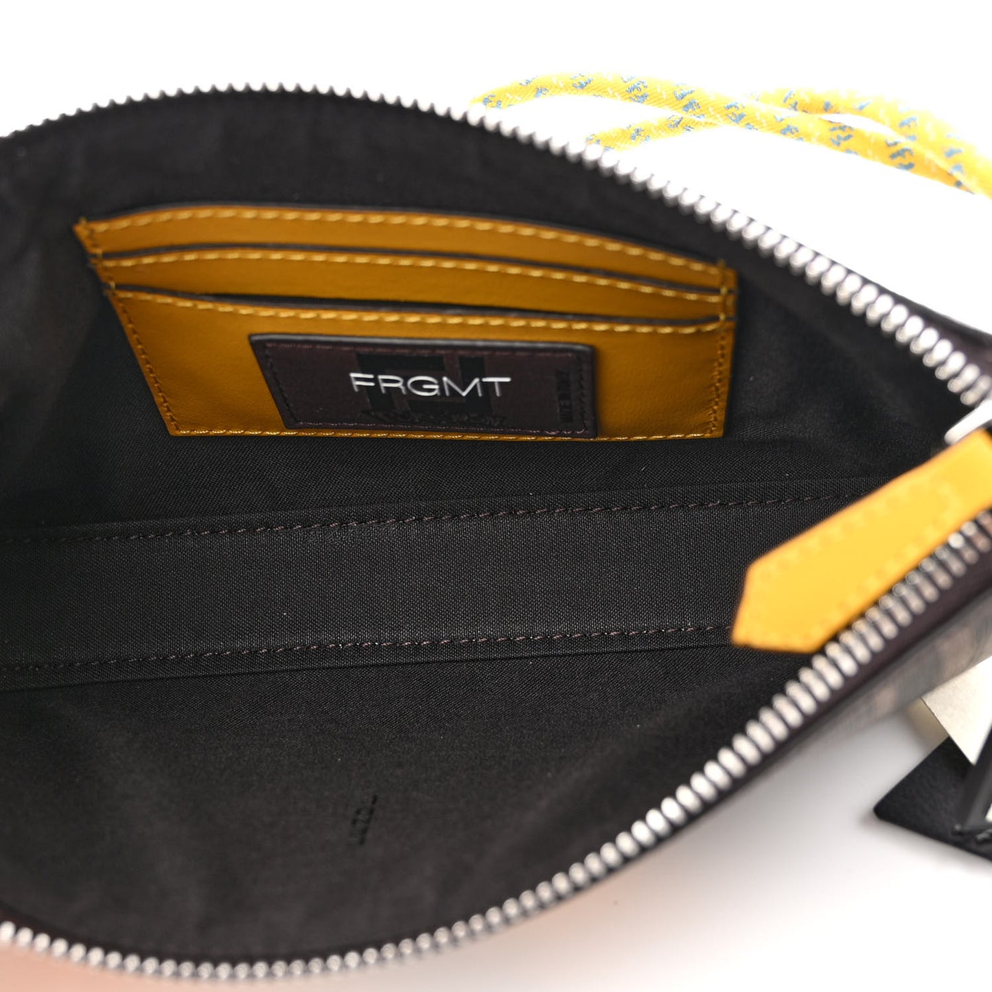 X FRGMT X POKEMON Glazed Fabric FF Pokemon Print Baguette Pouch Tobacco Moro Giallo