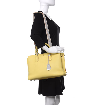 MCM Grained Calfskin Medium Milla Tote Custard Yellow 2 of 9