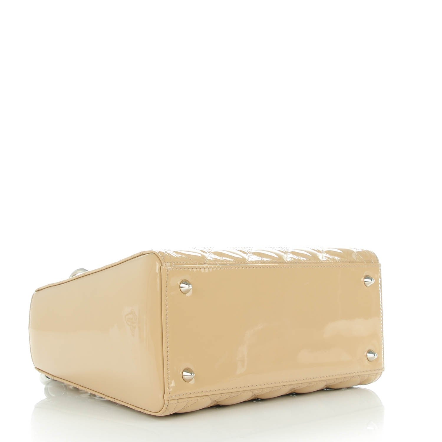 Christian Dior Patent Cannage Medium Lady Dior Beige 4 of 7