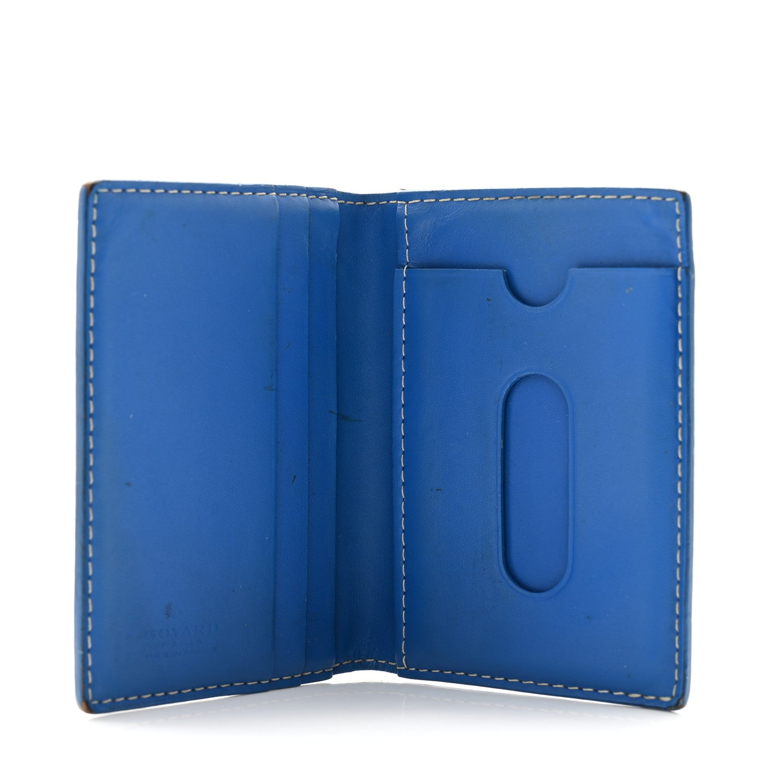 Goyard Goyardine Saint Marc Folding Card Case Sky Blue 5 of 11