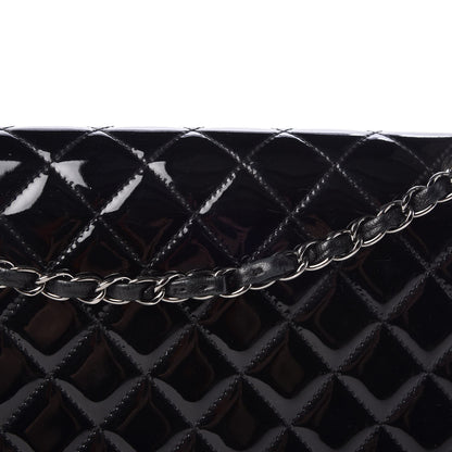 Chanel Patent Quilted Jumbo Classic Twist Flap Bag Black 8 of 9