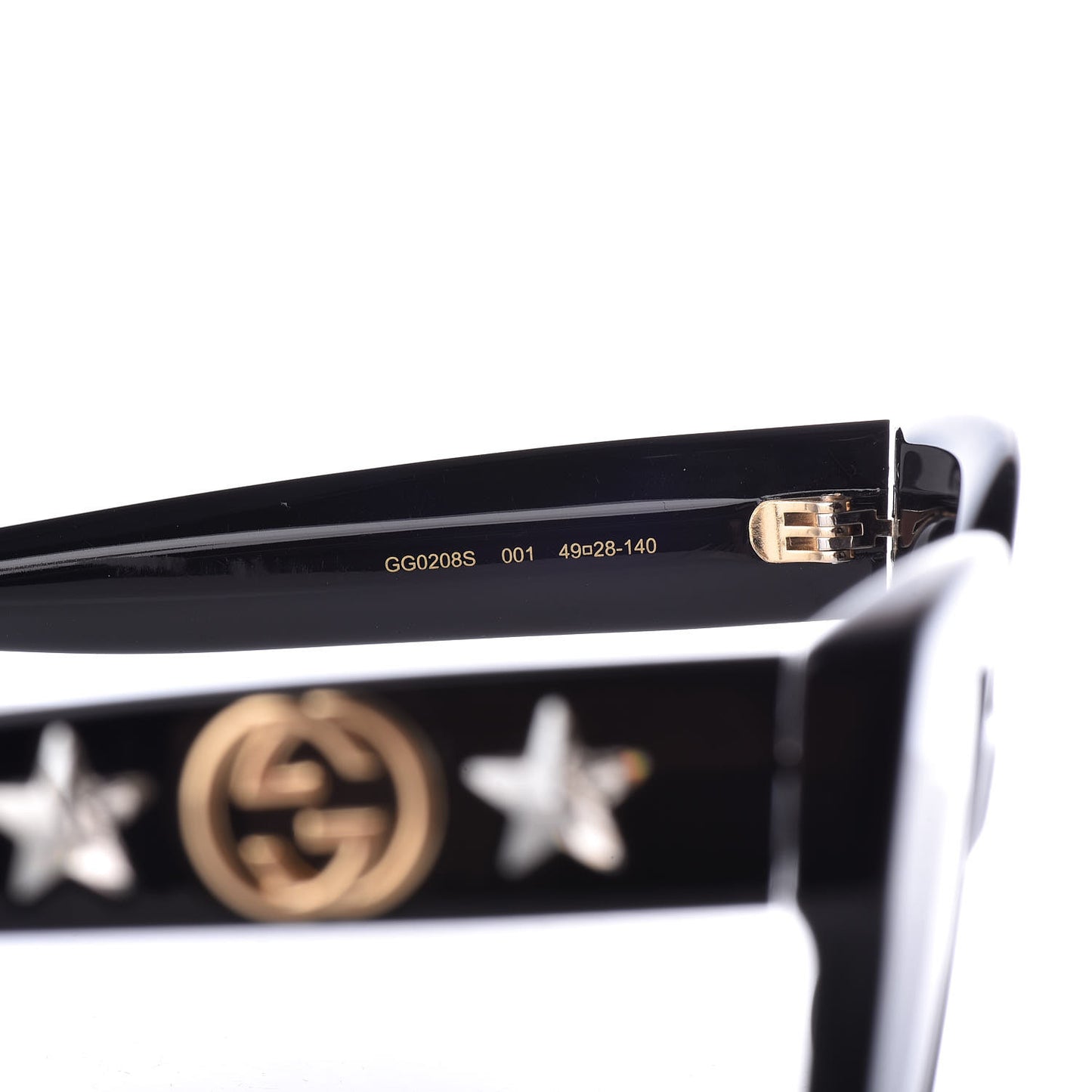 Round Frame Star Sunglasses GG0208S Black