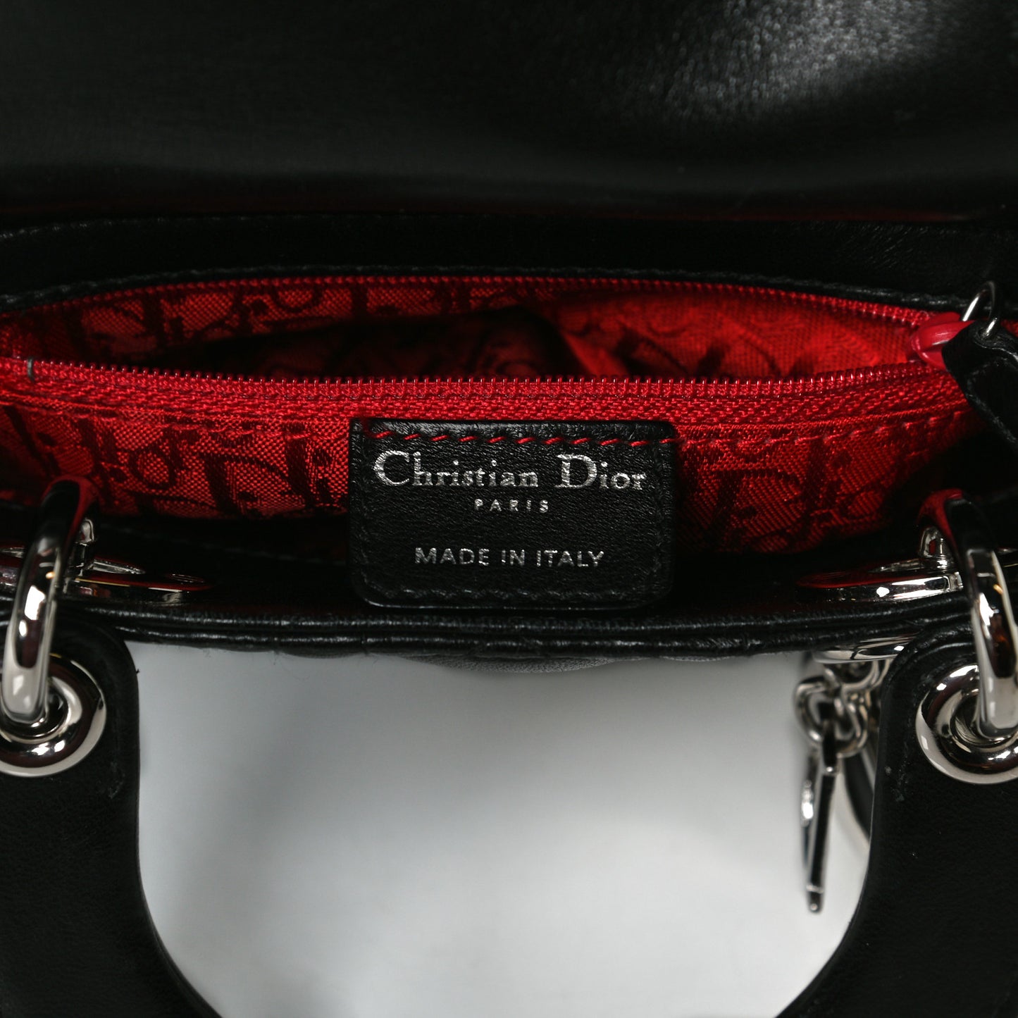 Lambskin Cannage Mini Lady Dior Black