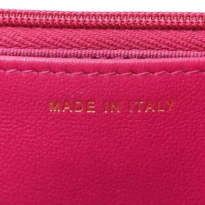 Chanel Lambskin Quilted Studded CC Wallet On Chain WOC Dark Pink 7 of 12